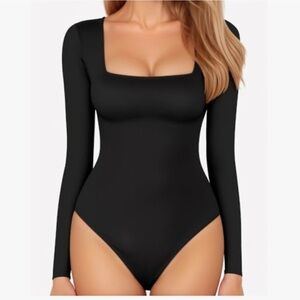 Black Long Sleeve Bodysuit